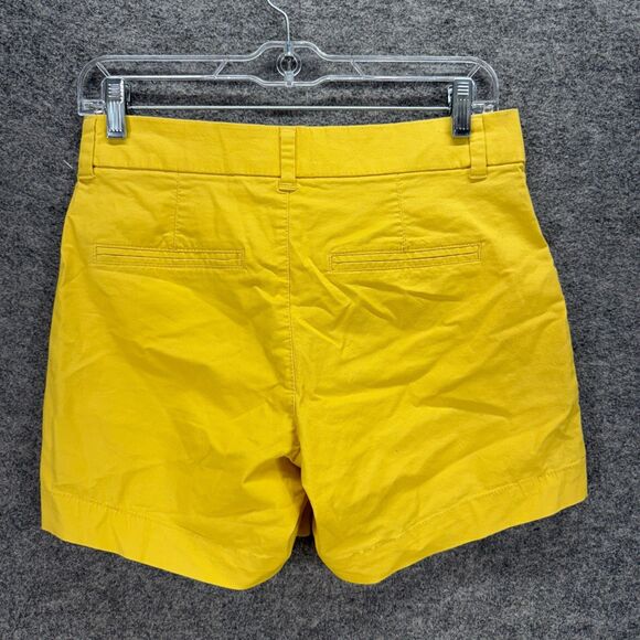Old Navy Shorts Women 0 Yellow Mid Rise Chino Pockets Cotton Everyday Short - Picture 2 of 9